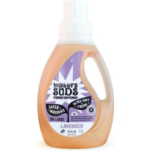 imageMollys Suds Fabric Softener Liquid for Sensitive Skin  VinegarPowered Infused with Essential Oils  Fights Static Reduces Wrinkles Deodorizes  Peppermint 50 LoadsLavender  50 Loads