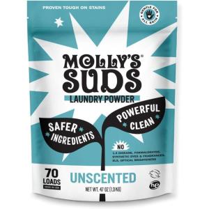 imageMollys Suds Original Laundry Detergent Powder  Clean Laundry Detergent Powder for Sensitive Skin  Simple Effective Ingredients Stain Fighting  120 Loads LavenderUnscented