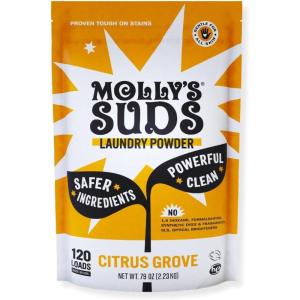 imageMollys Suds Original Laundry Detergent Powder  Clean Laundry Detergent Powder for Sensitive Skin  Simple Effective Ingredients Stain Fighting  120 Loads LavenderCitrus Grove