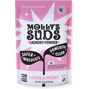 imageMollys Suds Original Laundry Detergent Powder  Clean Laundry Detergent Powder for Sensitive Skin  Simple Effective Ingredients Stain Fighting  120 Loads LavenderLotus  Peony