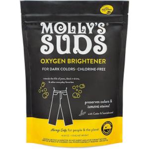 imageMollys Suds Oxygen Brightener Dark Wash  Powerful Bleach Alternative Chlorine Free  Preserves Colors and Removes Stains Cedar ampamp Sandalwood  79 ozCedar and Sandalwood  4109 oz