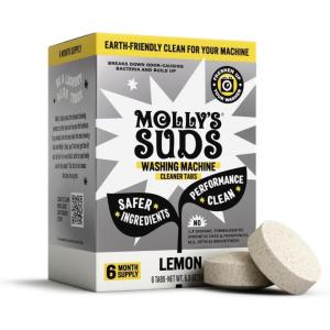 imageMollys Suds Washing Machine Cleaner  Removes Odors ampamp Grime from Front ampamp Top Loader Machines Including HE Citrus  6 Tablets6 Count Pack of 1